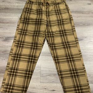 Vans Men's Khaki Plaid Chinos
